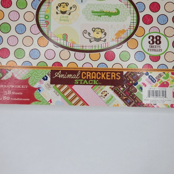 DCWV Animal Crackers Stack Scrapbook Kit 12x12 Cardstock Paper Embellishments - Picture 9 of 10